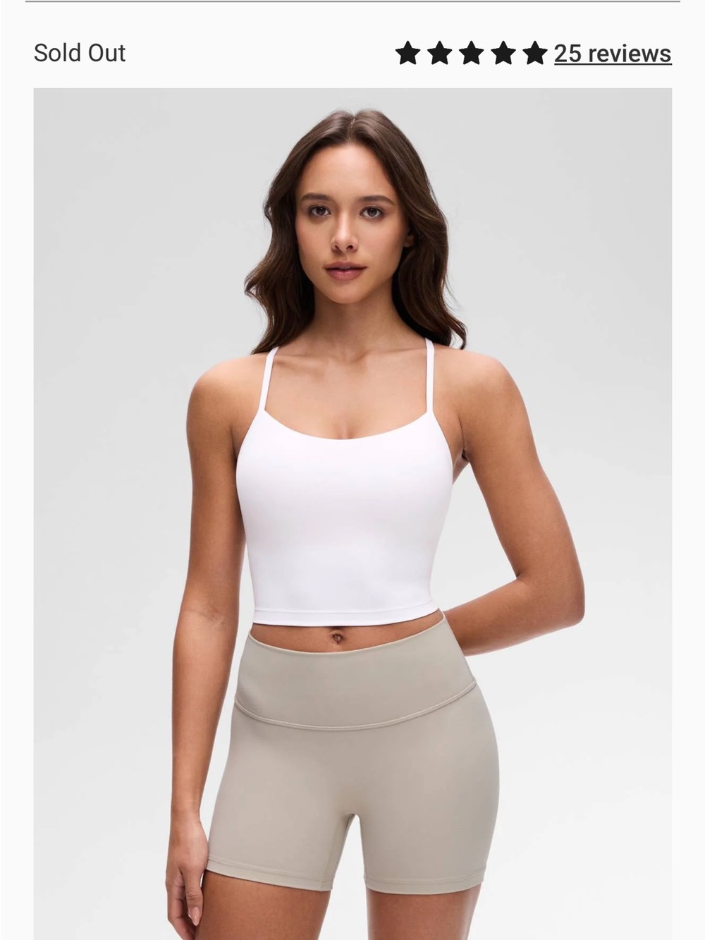 CRZ YOGA White Seamless Sports Tank Bra Top